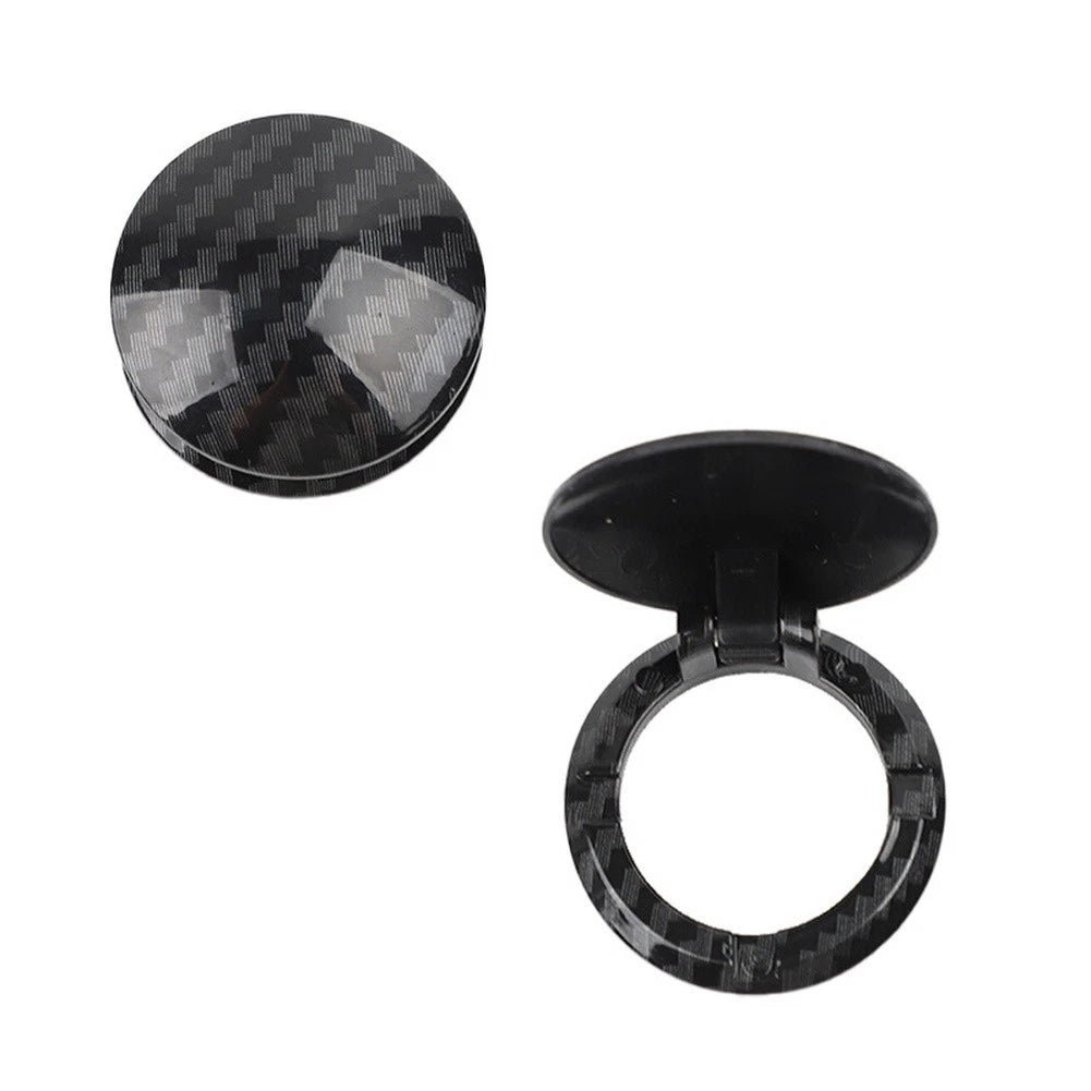 Carbon Fiber Cover Sticker for Car Engine Start Stop Button Dashboard