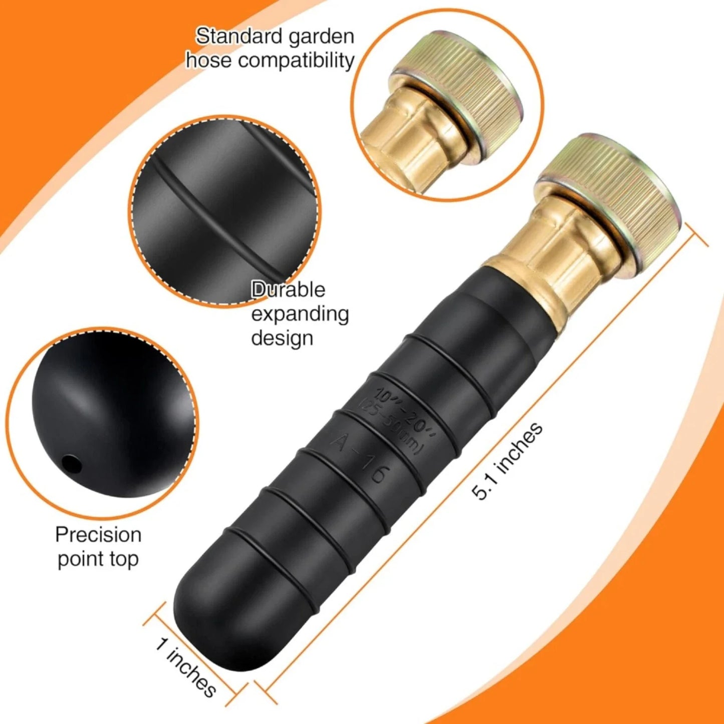 Drain Bladder Hose for Cleaning Clogged Sewer Pipe, 1"-2"