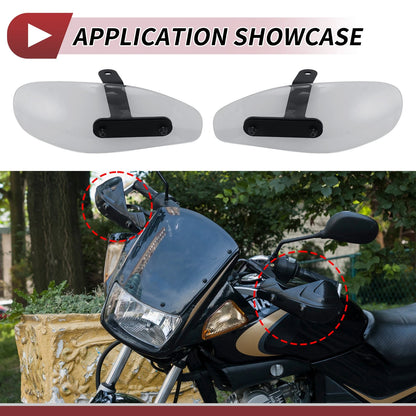 1 Set Hand Guard Universal for Motorcycles Black Clear