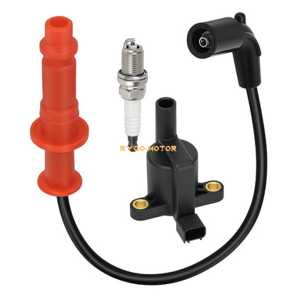 Ignition coil w/ Wire Cap + Spark plug for Polaris Sportsman 550 (2011–2014)