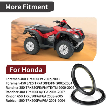 2 x Front Brake Drum Dust Seals for Honda Foreman 400 TRX400FW 4x4 (2002–2003)