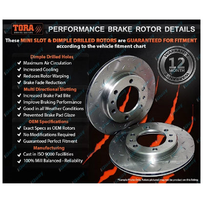 2 Front Brake Rotors + Set Disc Pads Navara D40 Ute 2wd 4x4 2005-12 16" Wheels