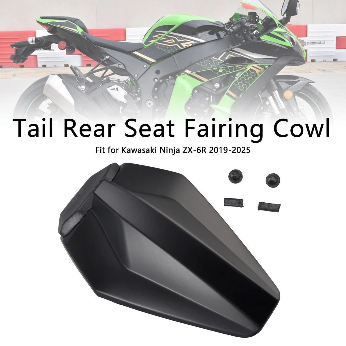 Racing Tail Fairing for Kawasaki ZX6R (2019-2025) Matte Black