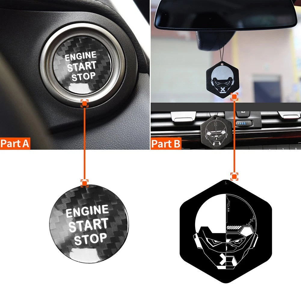 Carbon Fiber Engine Start Stop Button Cover for LEXUS IS ES GS NX RX LX RC (2016)
