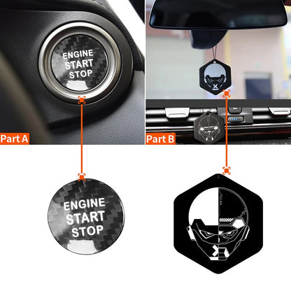 Carbon Fiber Engine Start Stop Button Cover for LEXUS IS ES GS NX RX LX RC (2016)