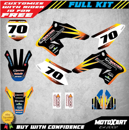 Custom Graphic Kit for Suzuki DRZ 70 (2009-2015) - Sunrise Style Stickers