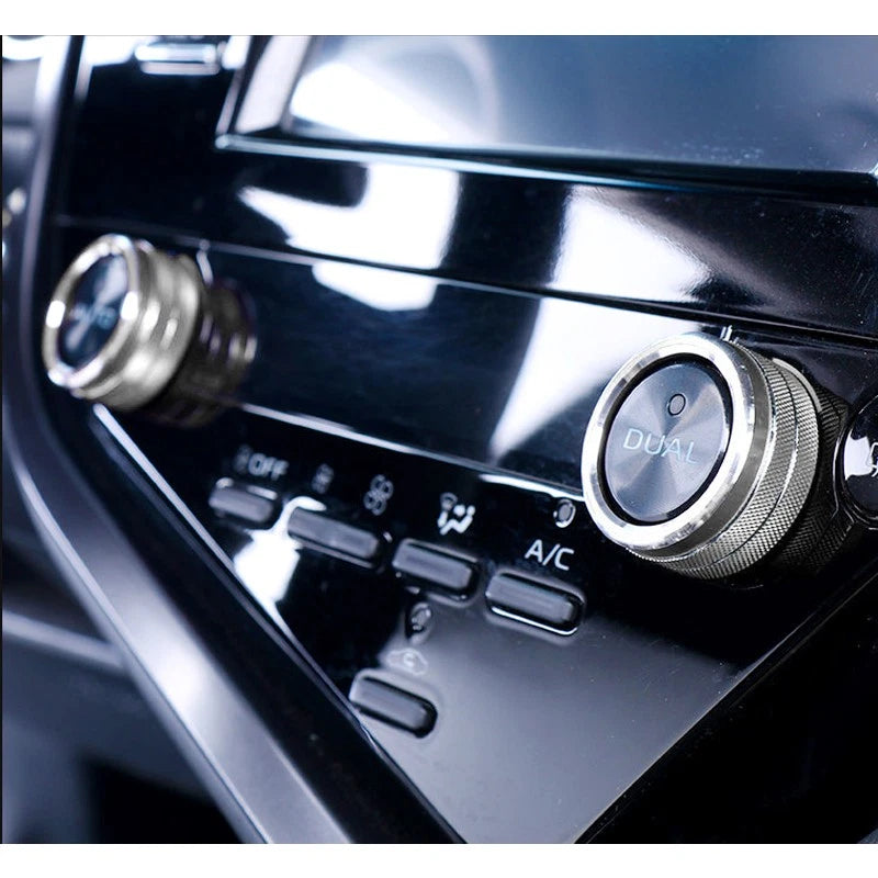 Silver AC Button Rings Cover for Toyota Camry (2018-2023)