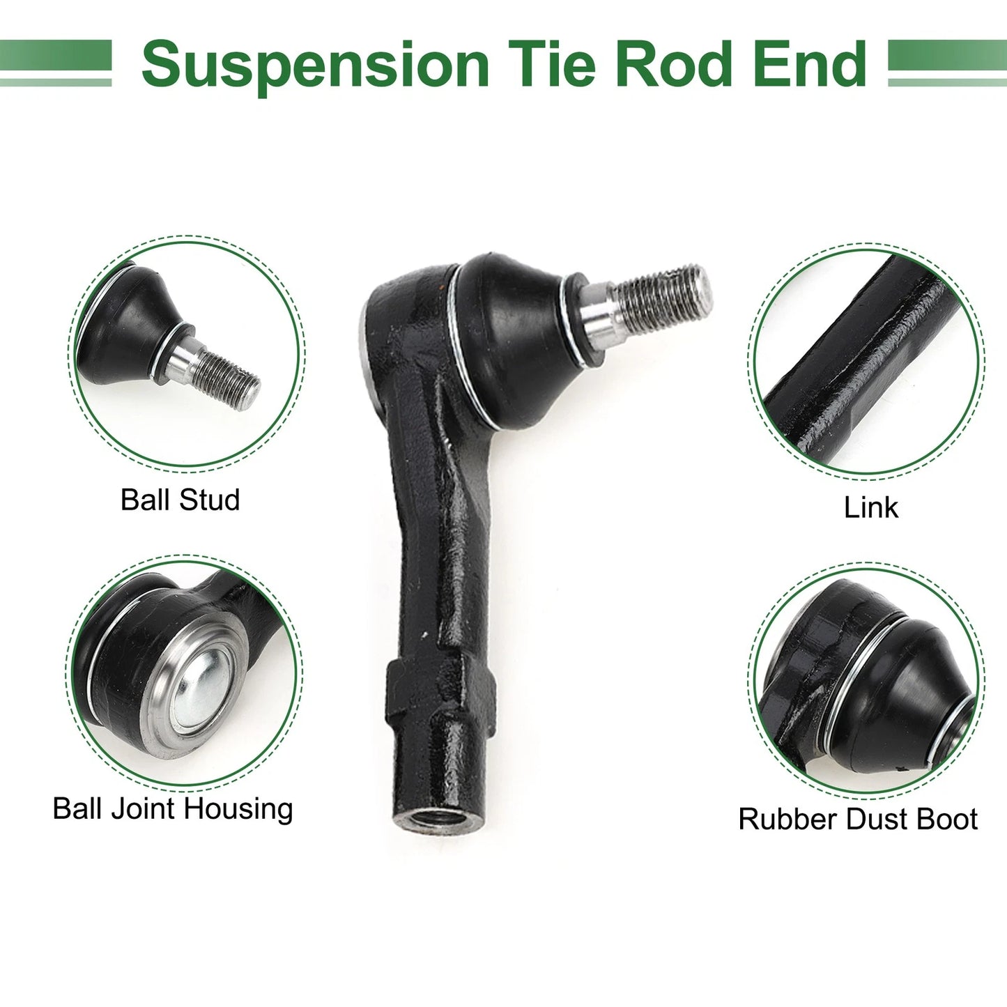 10pcs Front Suspension Tie Rod Ends Sway Bar Links for Ford Explorer (2002-2003)