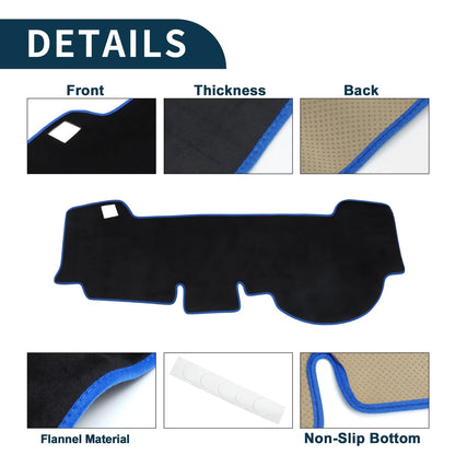 Dashboard Cover Mat for Honda N-WGN JH3/JH4 Sun Protector Black Blue (2013-2020)