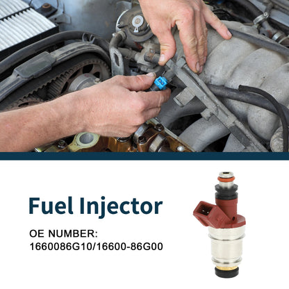 Fuel Injector for Nissan D21 Base 2.4 (1990-1994) 1 Pc Wine Red