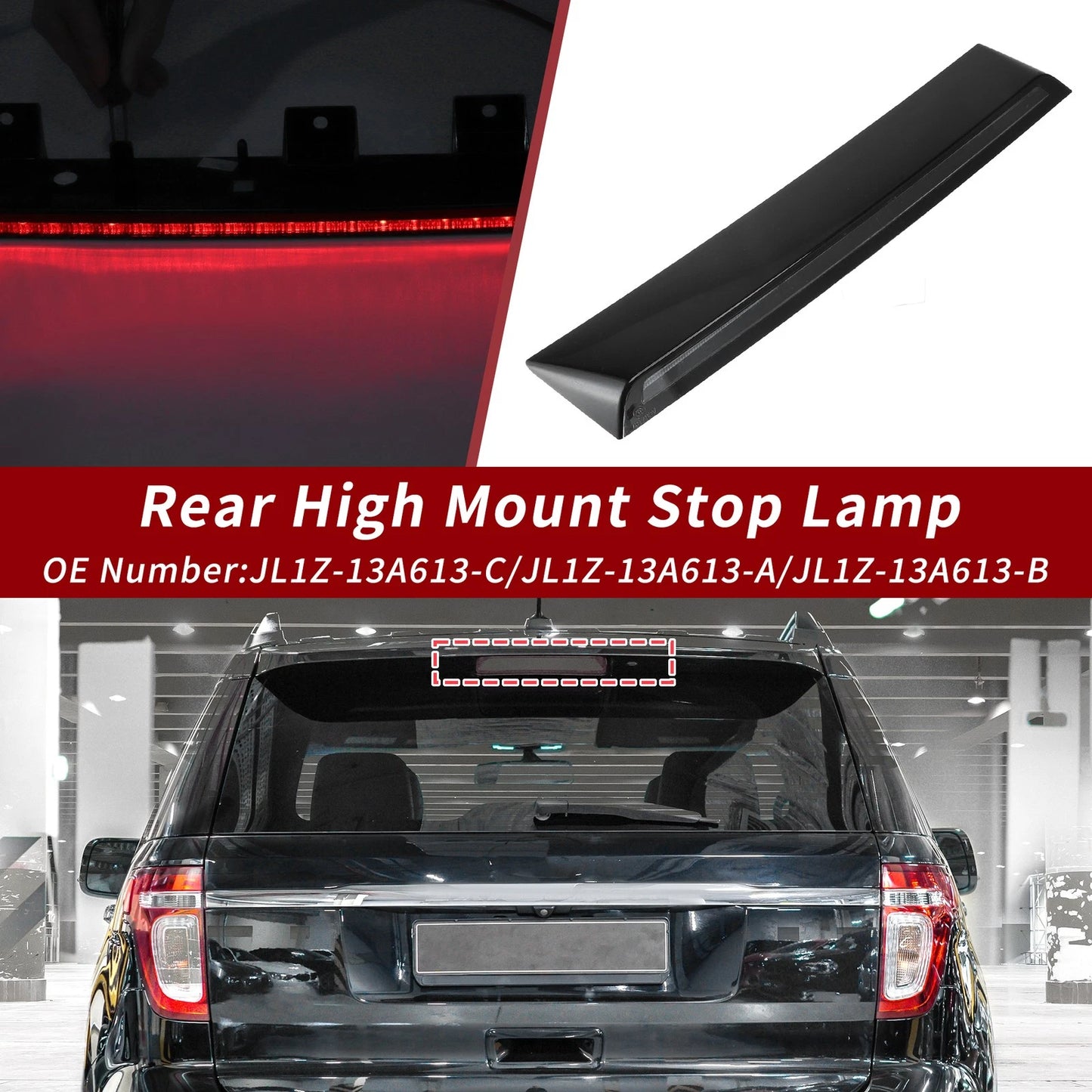 High Mounted LED Third Brake Light for Ford Expedition Explorer (2003-2023)