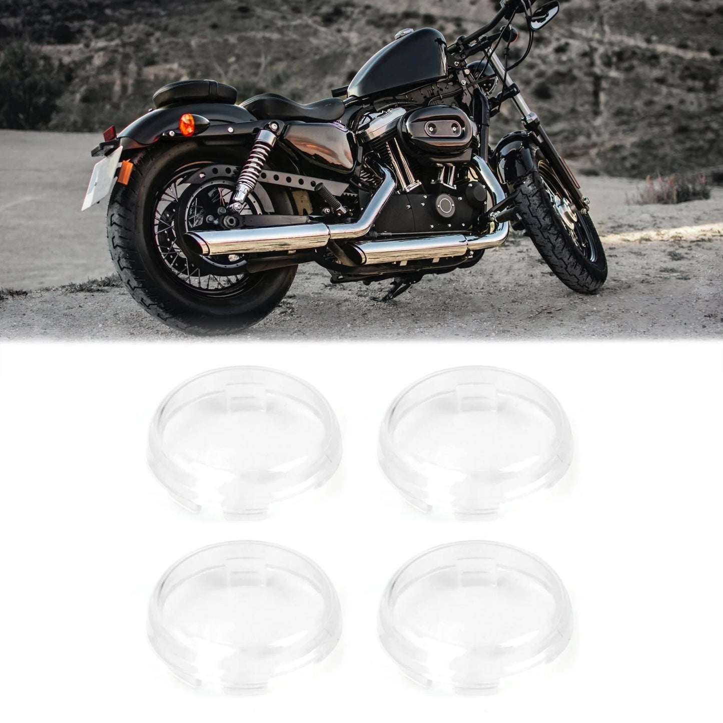 4 x LED Turn Signal Light Indicator Lens Cover for Harley