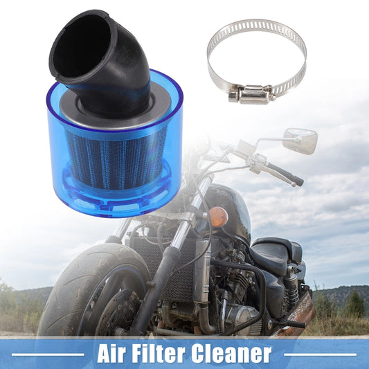 Air Filter Cleaner Bent 40mm/1.57 for 110-125cc Motorcycles ATV Blue