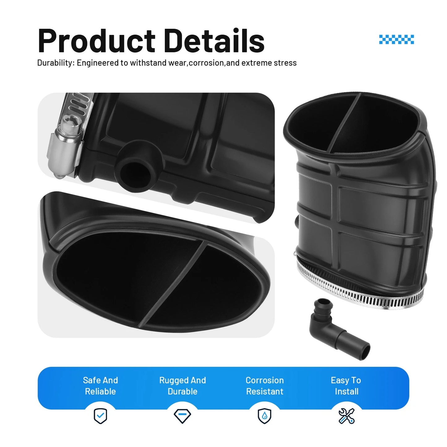 Air Box Cap DUCT 2 x for Yamaha Raptor 660R (2001–2005)