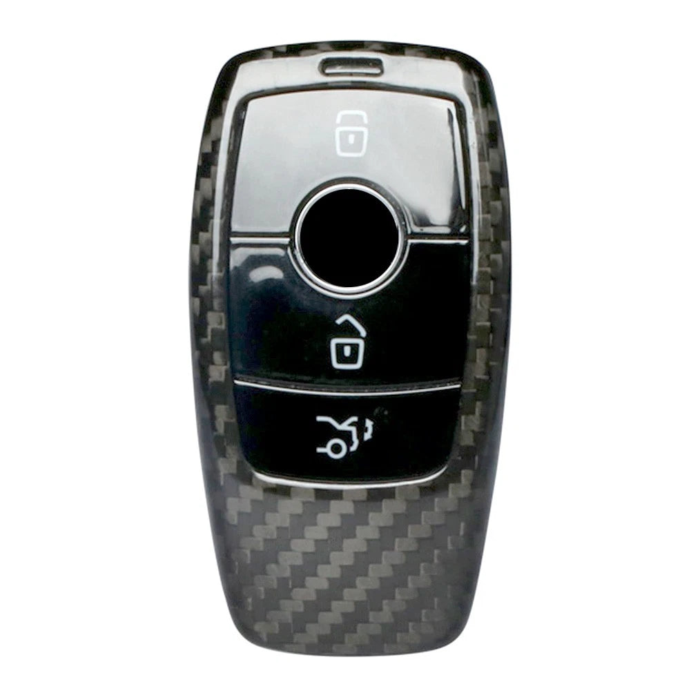 Black Car Remote Key Case Shell Cover for Mercedes Benz E-Class W213 (2017-2018)