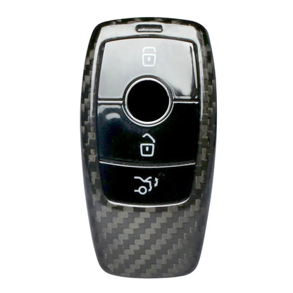 Black Car Remote Key Case Shell Cover for Mercedes Benz E-Class W213 (2017-2018)
