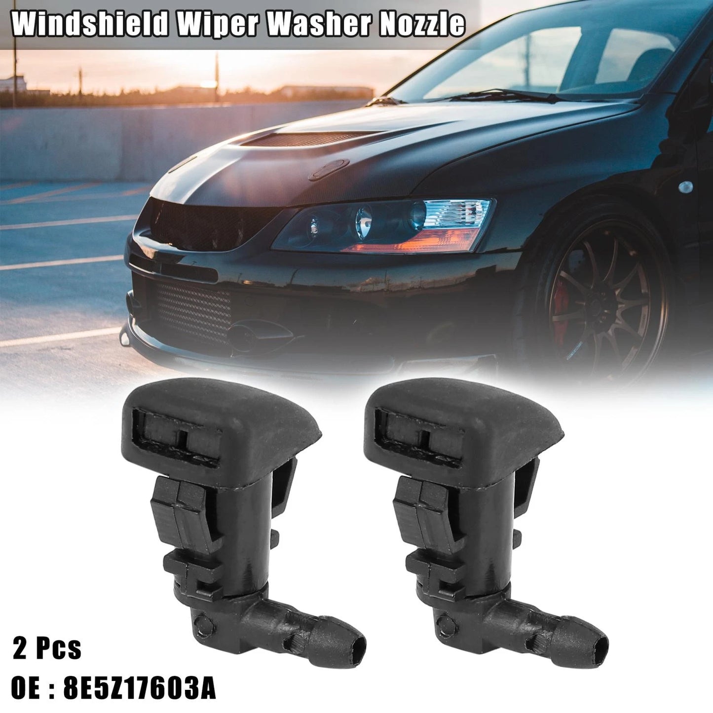 Windshield Wiper Washer Nozzles for Ford Fusion, Lincoln, Mercury