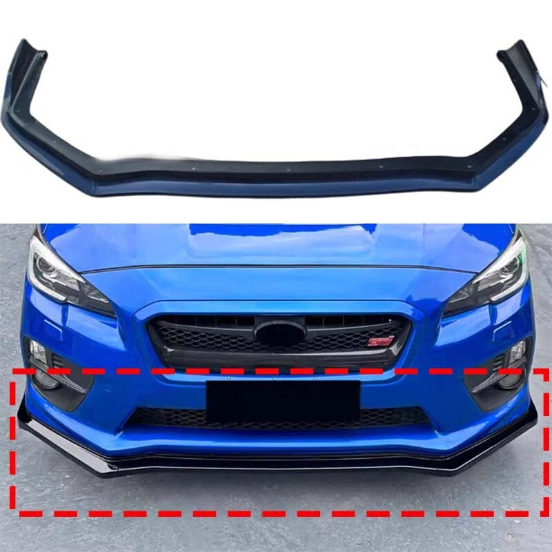 Glossy Black Front Bumper Lower Splitter Spoiler Lip for Subaru WRX/STi 2015-21