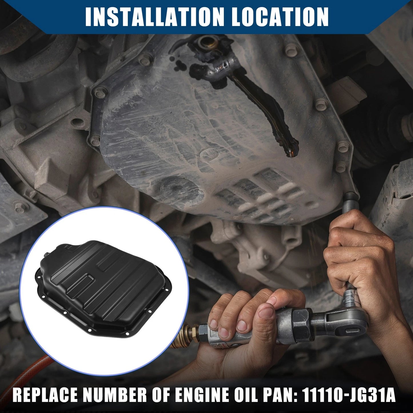 Engine Transmission Oil Pan for Nissan Rogue X-Trail (2014-2020)