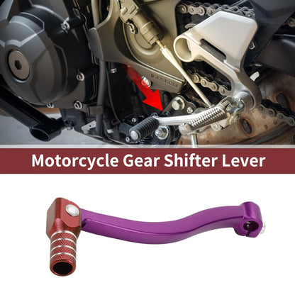 Folding Gear Shifter Lever for Kayo T6 Purple Lever Red Head