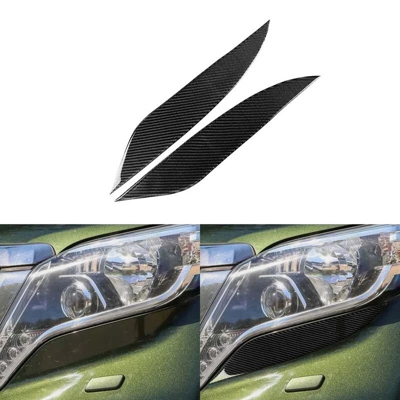 Carbon Fiber Headlight Sticker Eyelie trim fit For Land Cruiser Prado 2014-2017