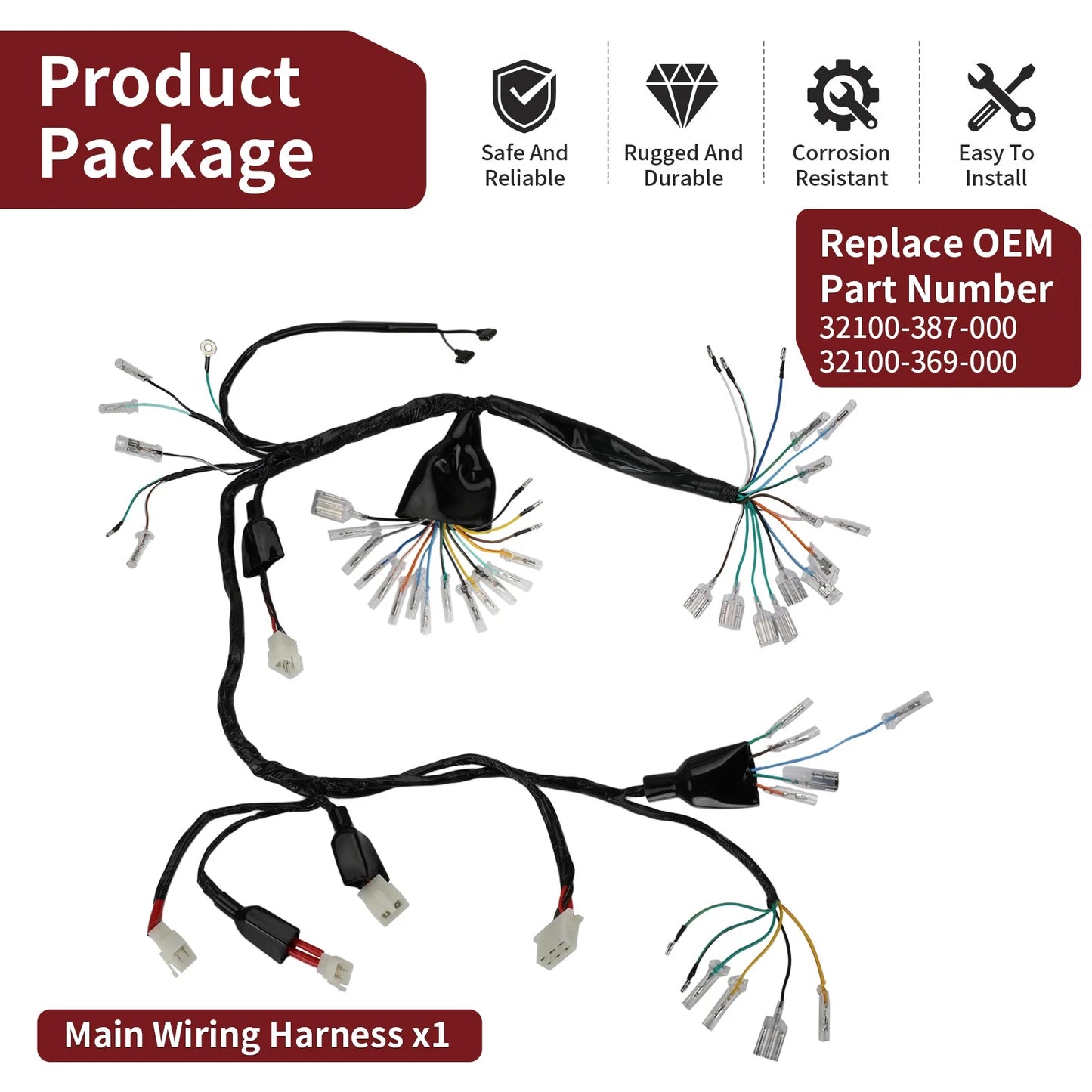 Main Wiring Harness for Honda CB360/CB360G 1974-1976
