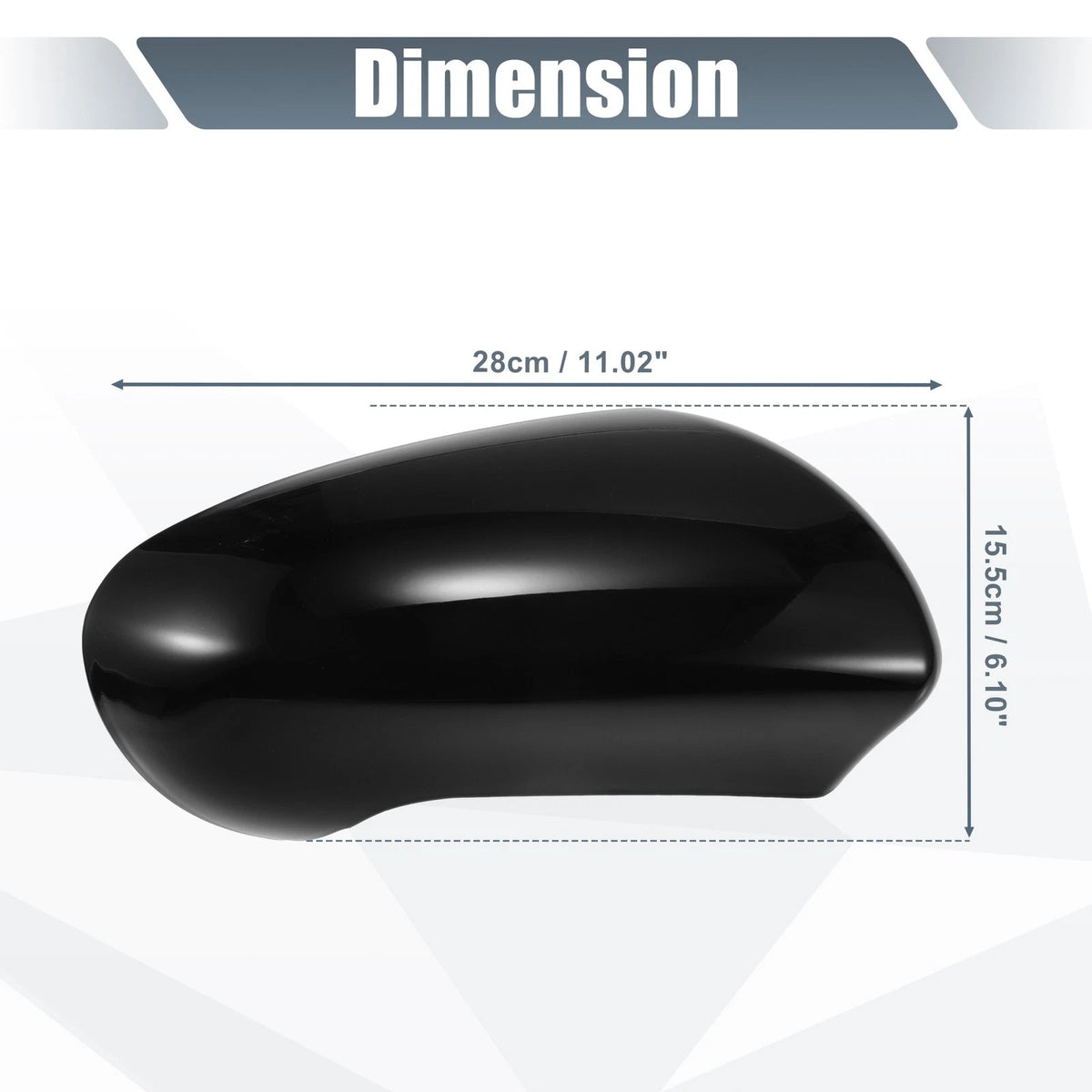 Gloss Black Right Side Mirror Cover for Nissan Qashqai J10 (2007-2014)