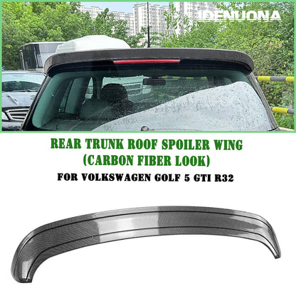 Carbon Look Rear Boot Spoiler Lip for VW Golf 5 GTI R32 (2003-2009)