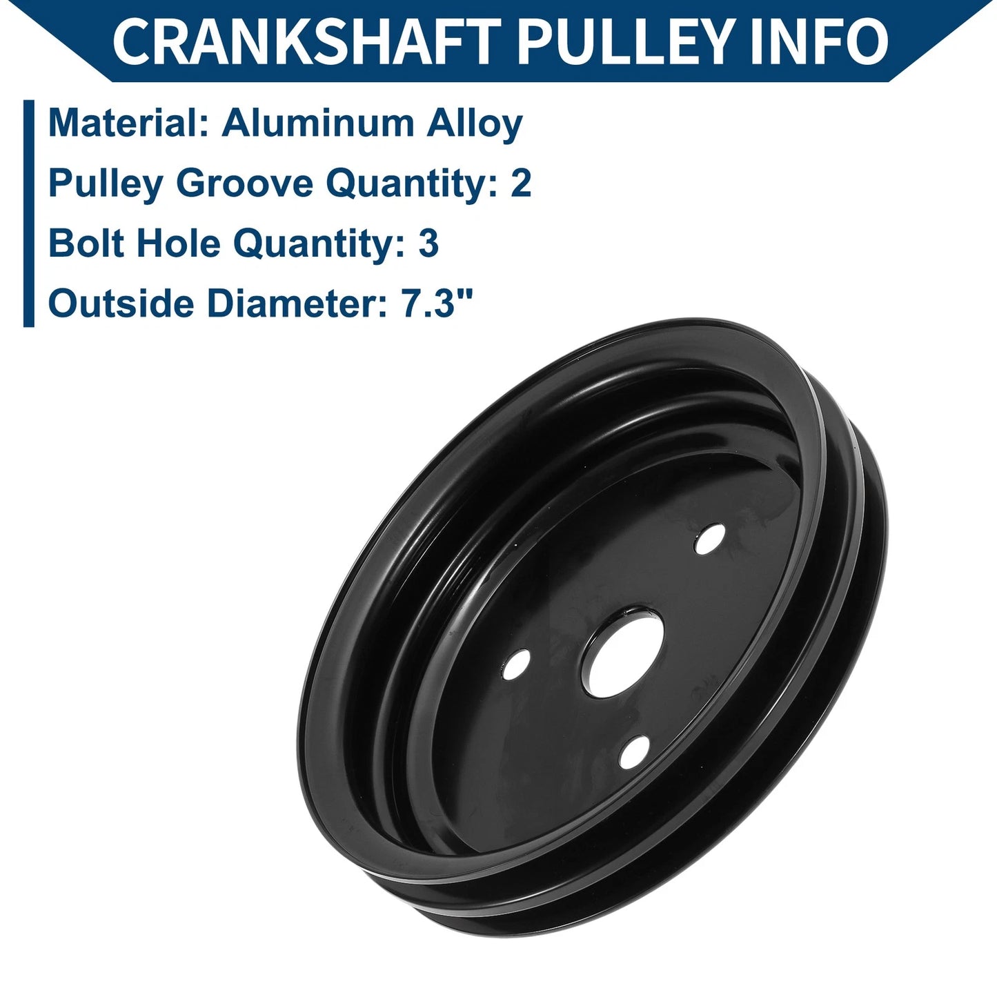 Short Water Pump Crankshaft Pulley for Chevy SBC Small Block