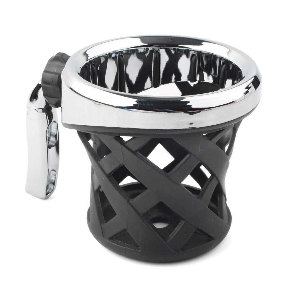 Handlebar Cup Holder Drink w/Mesh Basket for Harley Dyna, Fatboy, Tour Glide (2006-2023)