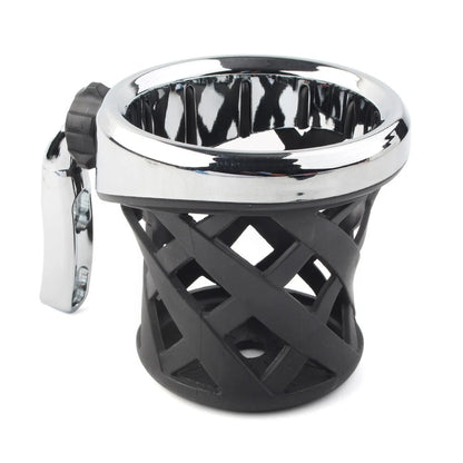 Handlebar Cup Holder Drink w/Mesh Basket for Harley Dyna, Fatboy, Tour Glide (2006-2023)