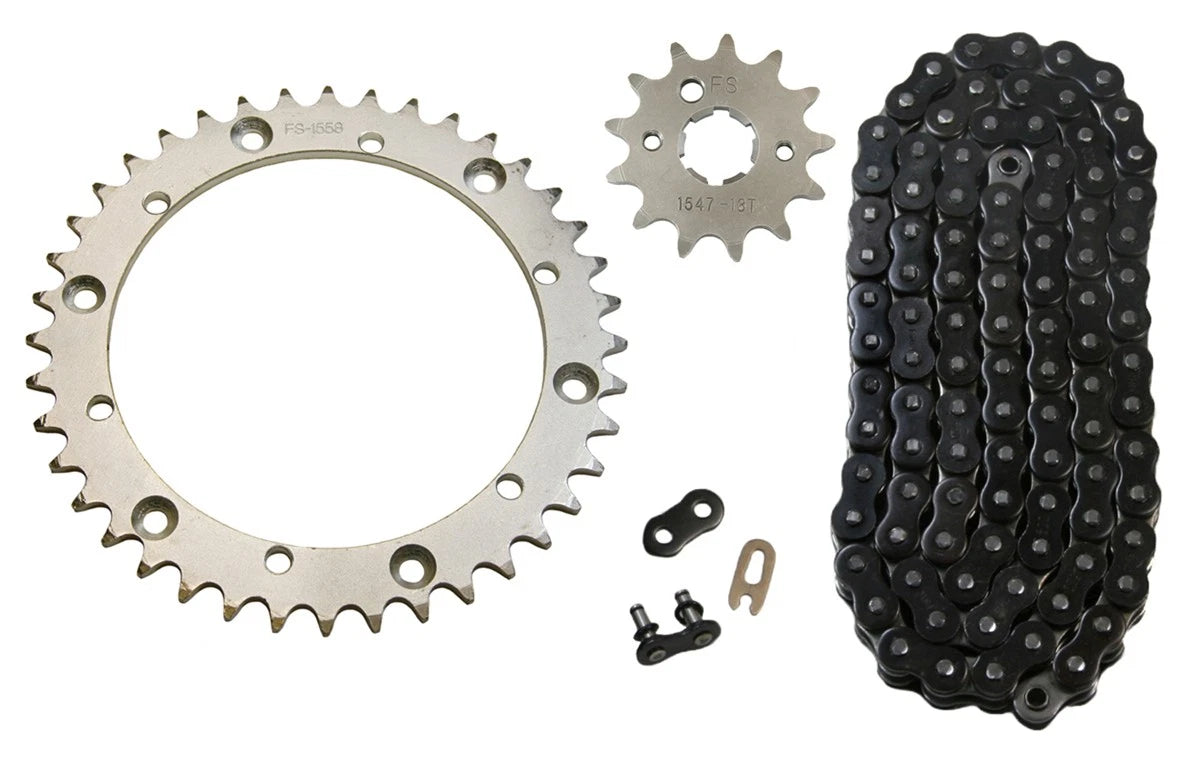 Black 520x98 Drive Chain & 13/40 Sprockets for Yamaha Warrior (1989–2004)
