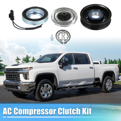 AC Compressor Clutch Set for Chevrolet Silverado 3500HD A/C Clutch Assembly