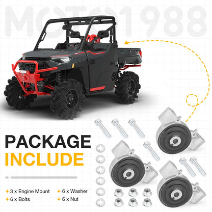 3 x Engine Mount Isolator Polaris RZR Ranger XP 1000