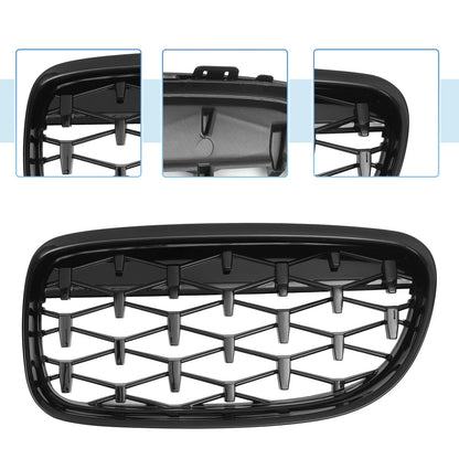 Front Hood Bumper Grille for BMW 335d 328i 335i xDrive E90 Black Pair
