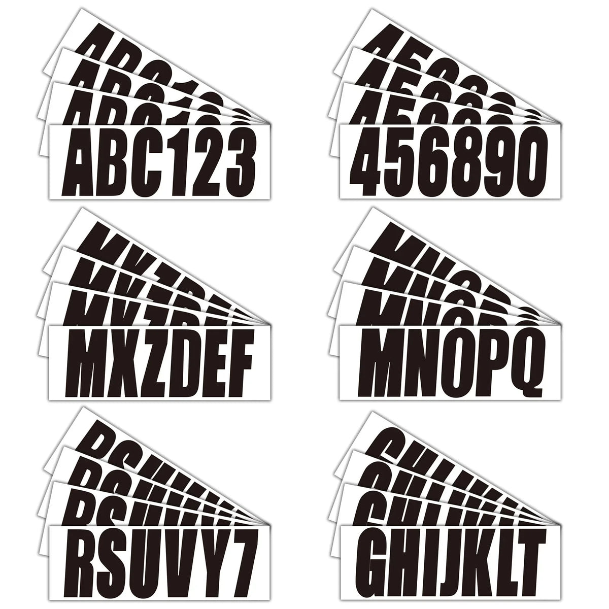 Custom 3" Boat & Jet Ski Stickers for Boat Registration Numbers & Letters