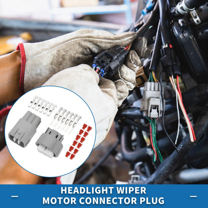 6 Pin Headlight Wiper Spray Connector Plug for Toyota and Nissan