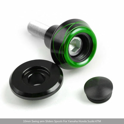 2 x 10mm CNC Stand Mounts for Kawasaki ZX10R Z800 Z1000 (2011-2023)