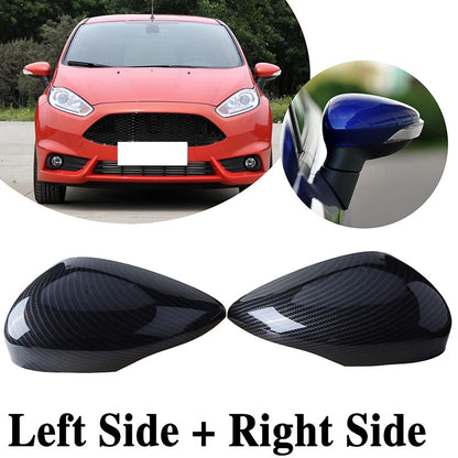 Carbon Fiber Door Side Rear View Mirror Cover for Ford Fiesta 2011-2017