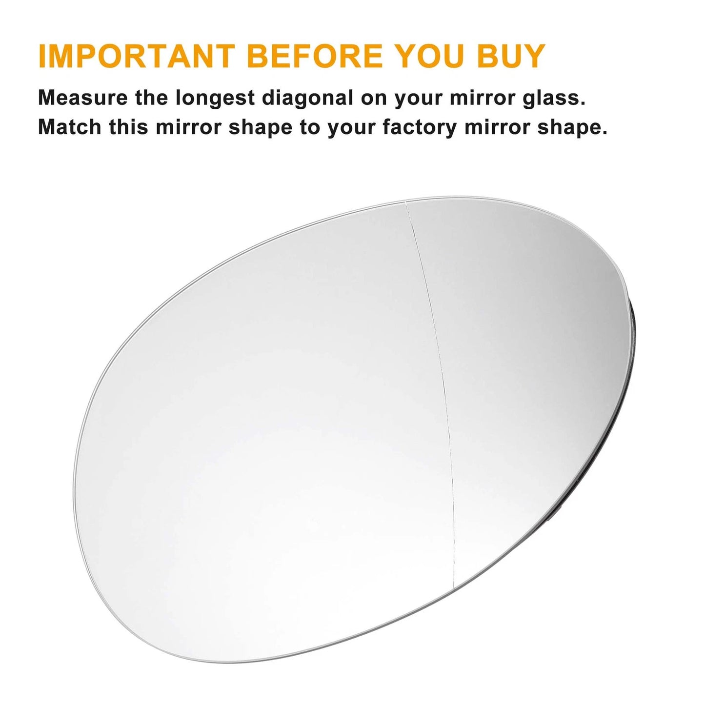 Right Side Heated White Mirror Glass for BMW MINI COOPER (2014-2023)