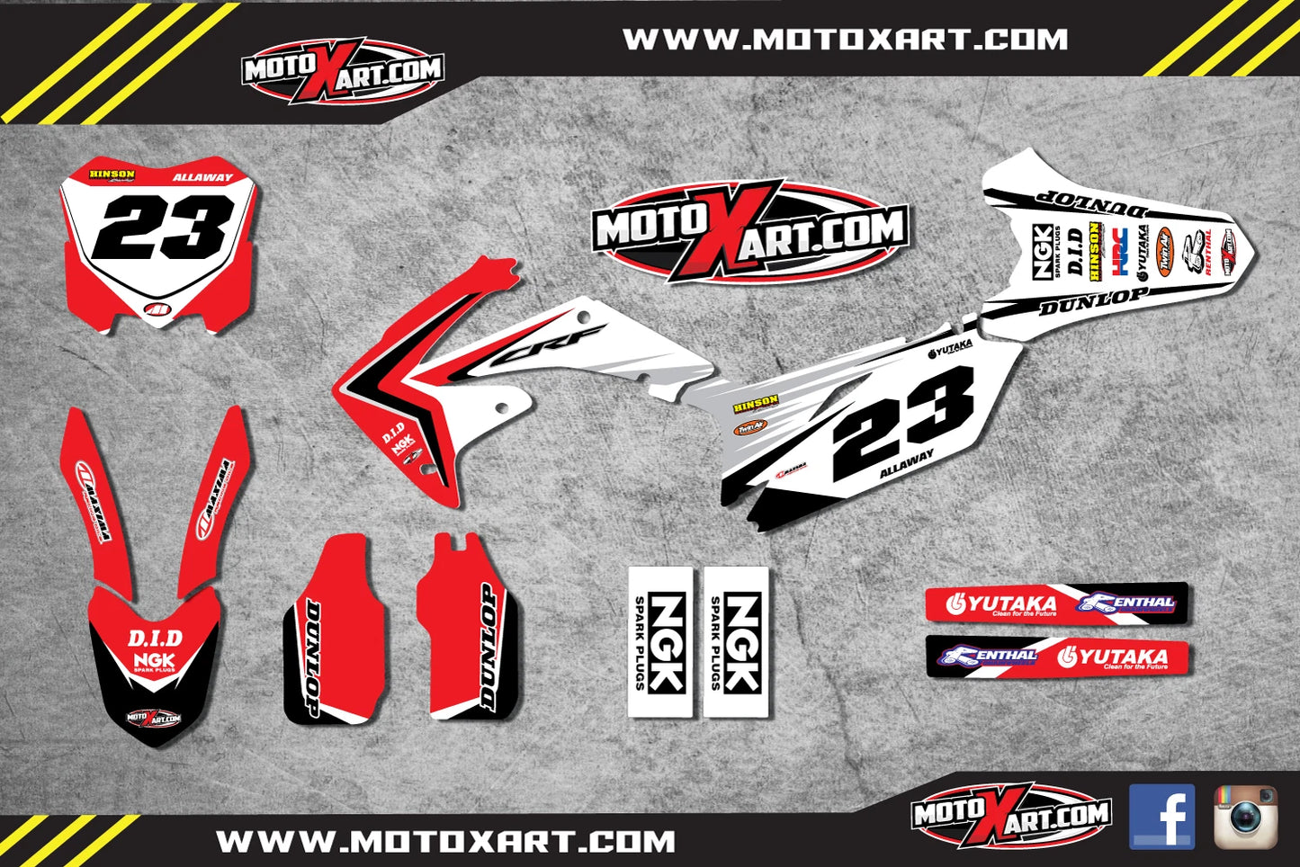 Custom Graphics Full Kit for Honda CRF 250 (2010-2013) - REBOUND Style