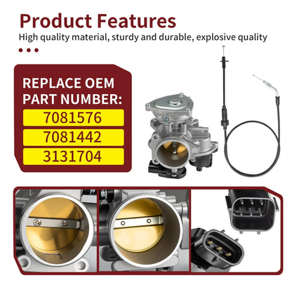Throttle Body Assembly With Cable for Polaris Sportsman XP 550 (2009–2010)