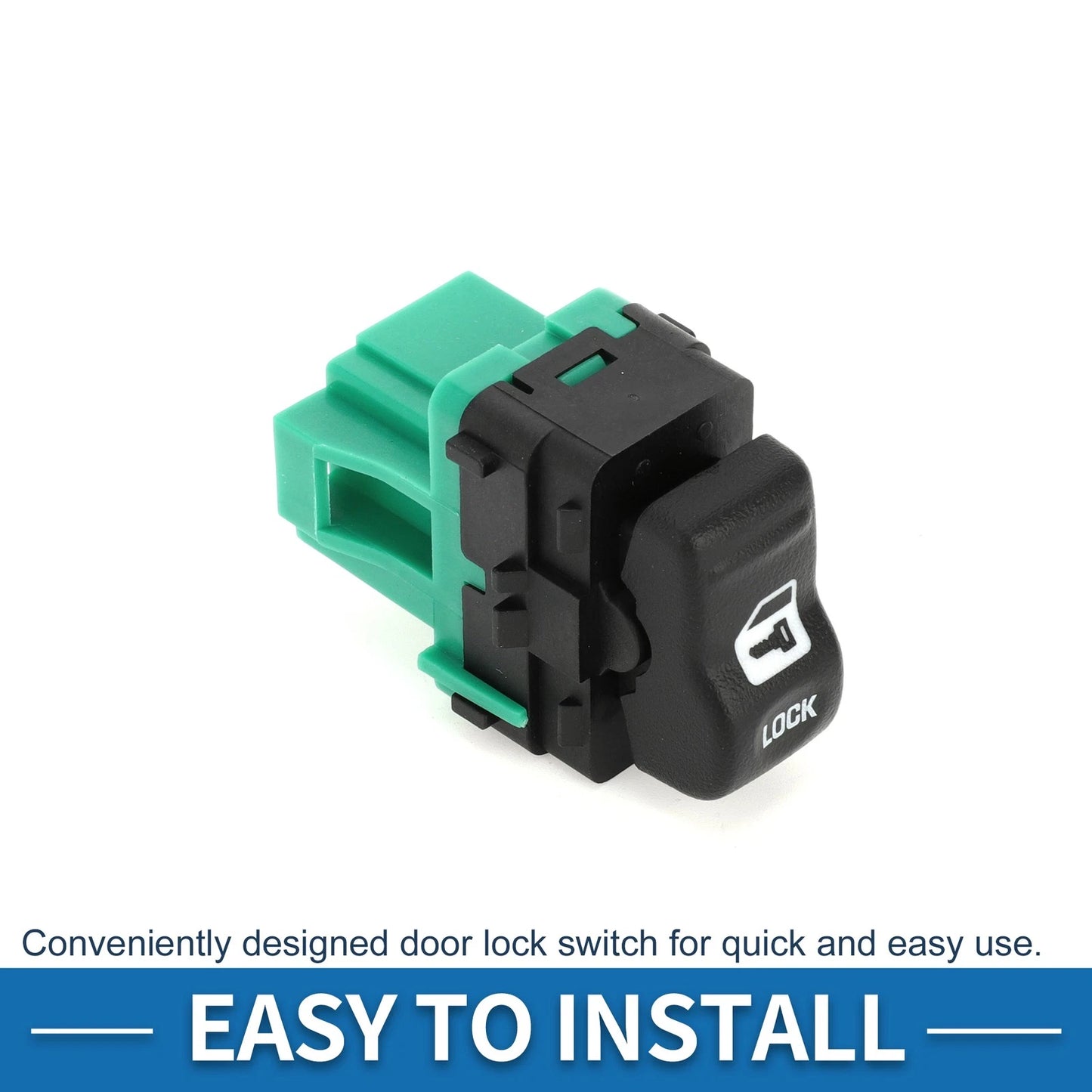 Door Lock Switch for Chevrolet Venture Plastic Metal Black 1 Pc