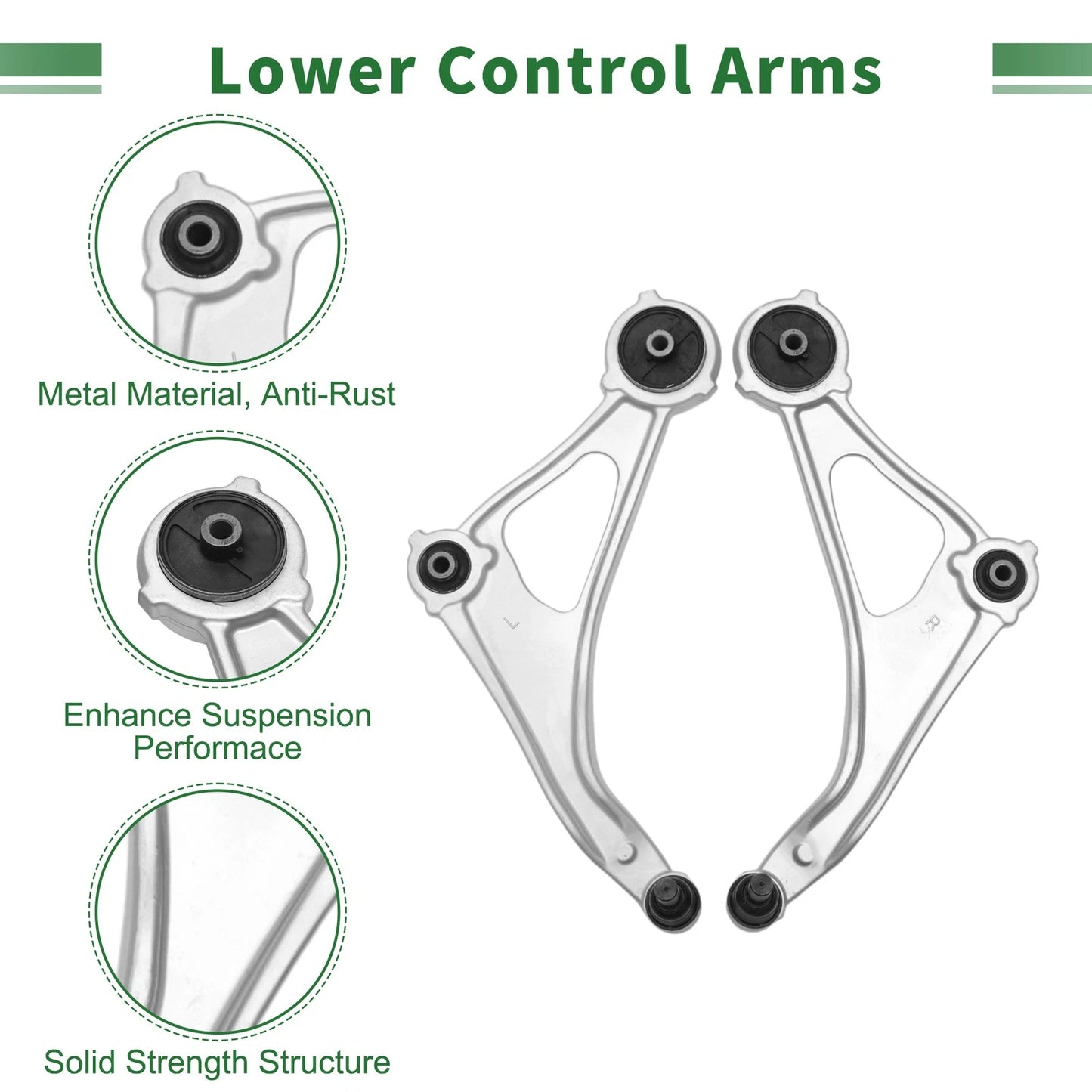 10 x Front Stabilizer Bar Links & Lower Control Arms for Nissan Altima