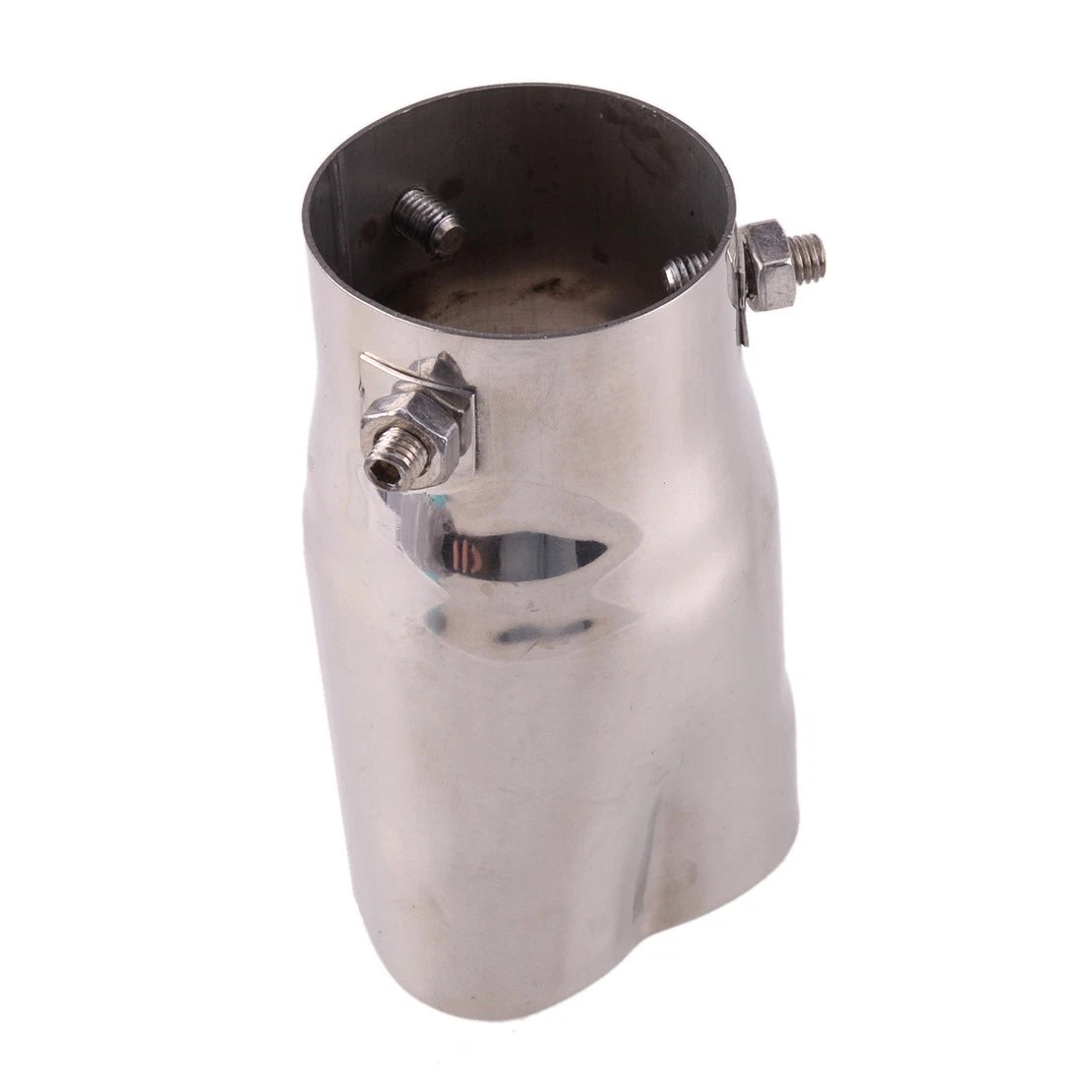 Silver Tail Inlet Exhaust Muffler End Tip Pipe Cover for Universal Car