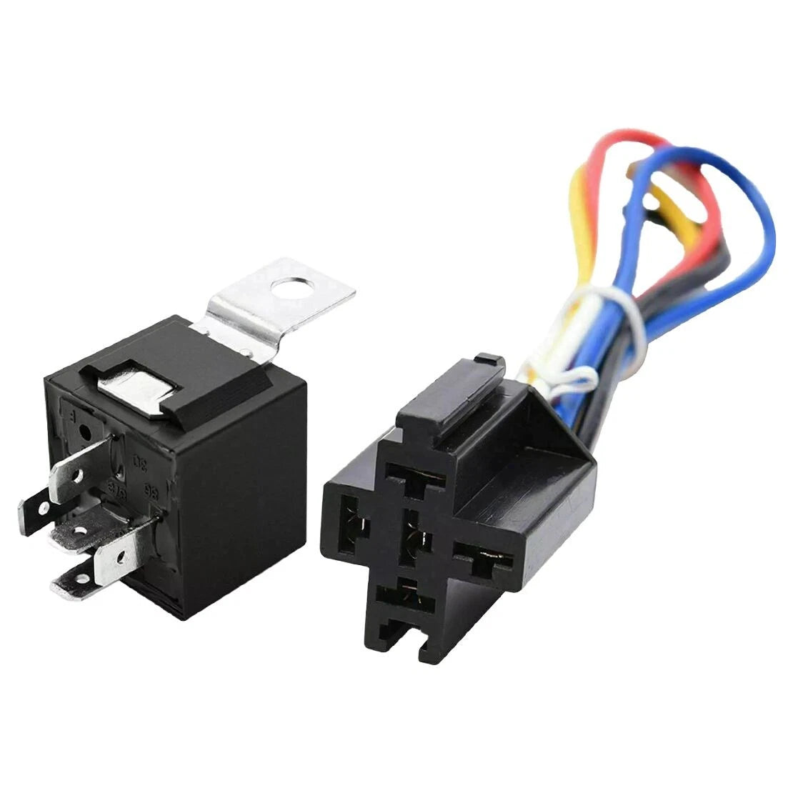 12V 40 Amp SPDT 5-Pin Automotive Relay with Wires & Harness Socket Set