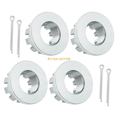 Set / 4 x Rear Axle Nuts w/ Pin / Honda TRX350 Rancher TE TM FE FM (2000–2006)