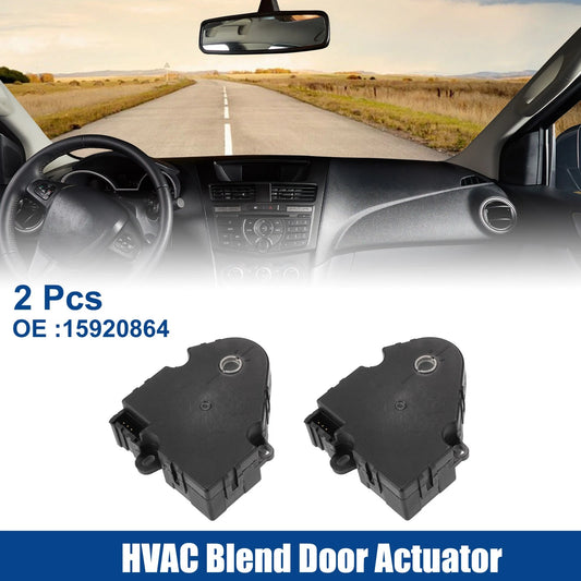 2 x HVAC Blend Door Actuator Black for Buick Enclave (2008–2012)