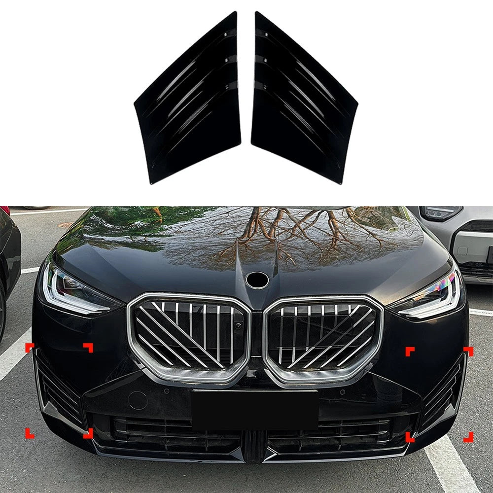 Gloss Black Bumper Side Vent Louver Covers for BMW X3 G45 M-Sport (2025–2025)