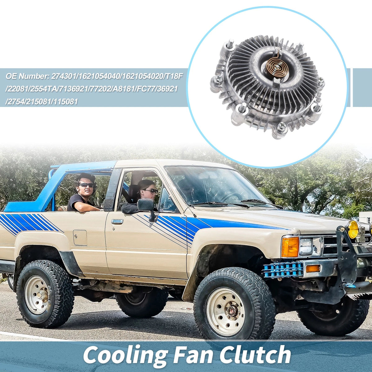 Cooling Fan Clutch for Toyota 4Runner L4 2.4L (1984-1995)